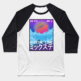 Vaporwave Aesthetic Style 80s Synthwave Retro Baseball T-Shirt